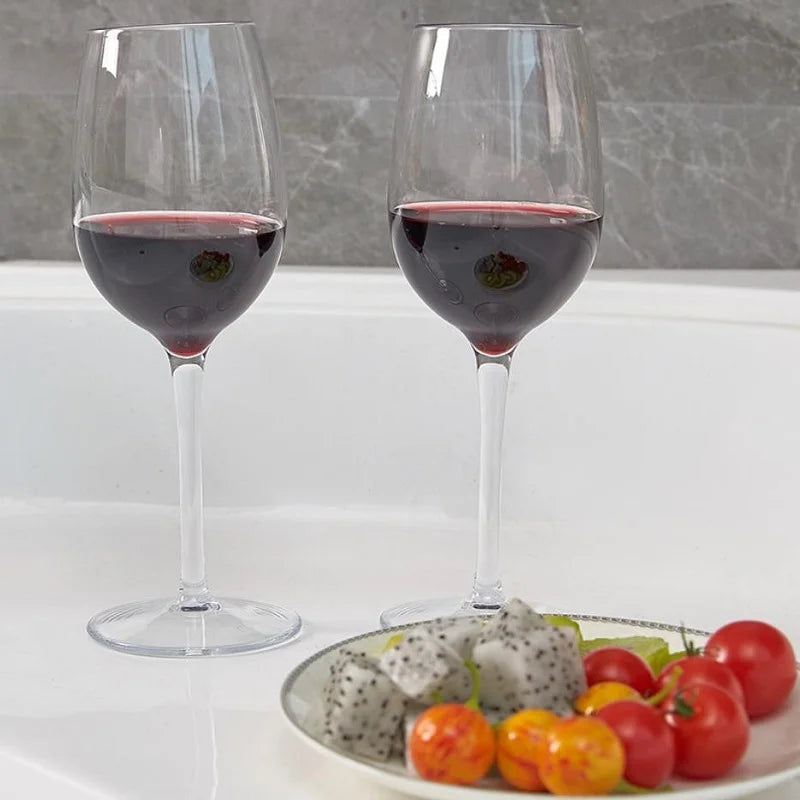 2pcs/4pcs Unbreakable Burgundy Wine Glasses - 12.5 Oz Tritan Plastic