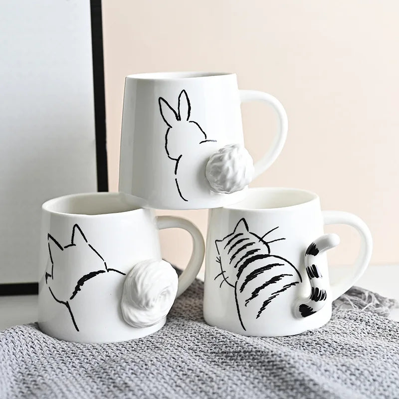 Japanese Style Cartoon Creative Ceramic Mugs - Pet themed