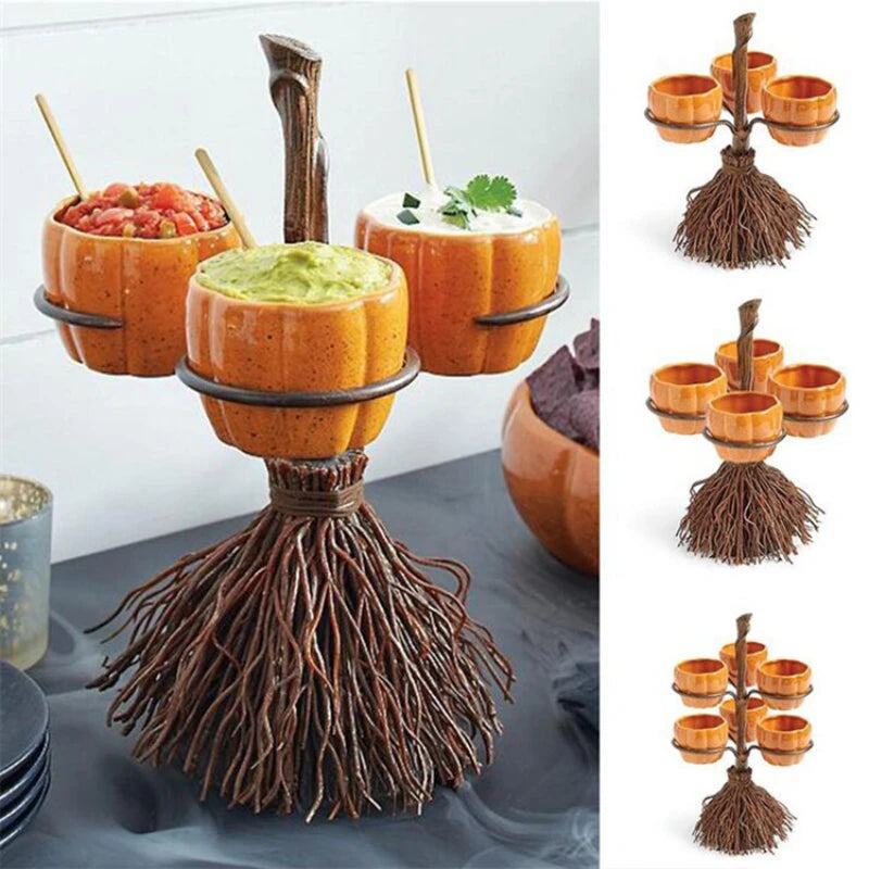 Halloween Pumpkin Snack Bowl Rack - Ceramic Cup