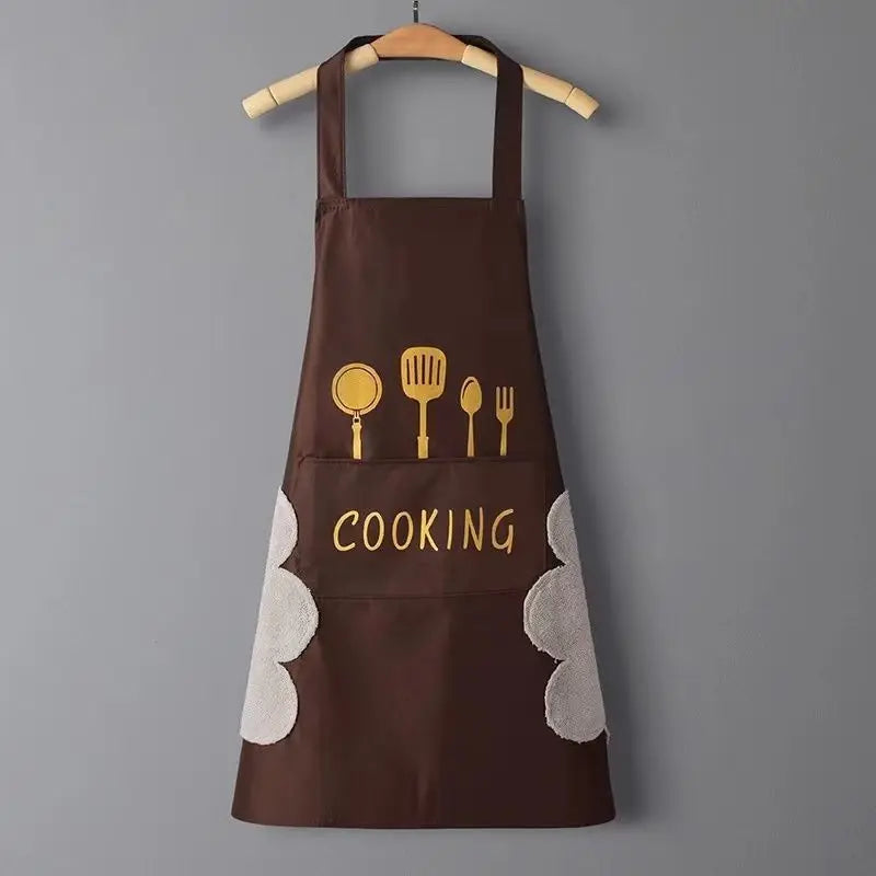 Hand Wiping Oil Proof and Waterproof Kitchen Apron