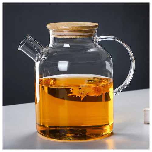 Transparent Borosilicate Glass Teapot Heat-Resistant - 1000/1600ml