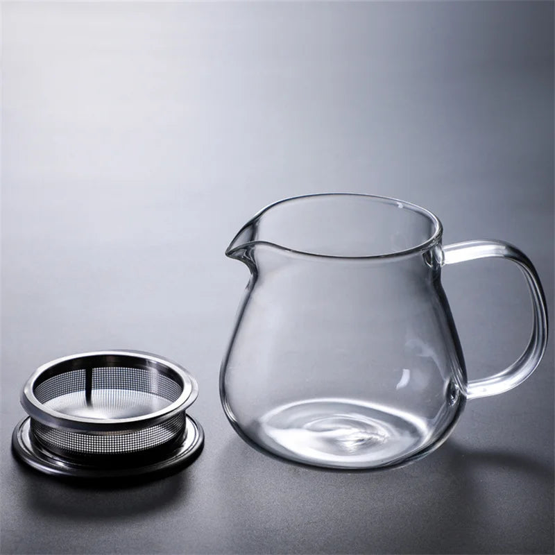 Stovetop Safe Clear Glass Teapot with Filter Lid Replacement