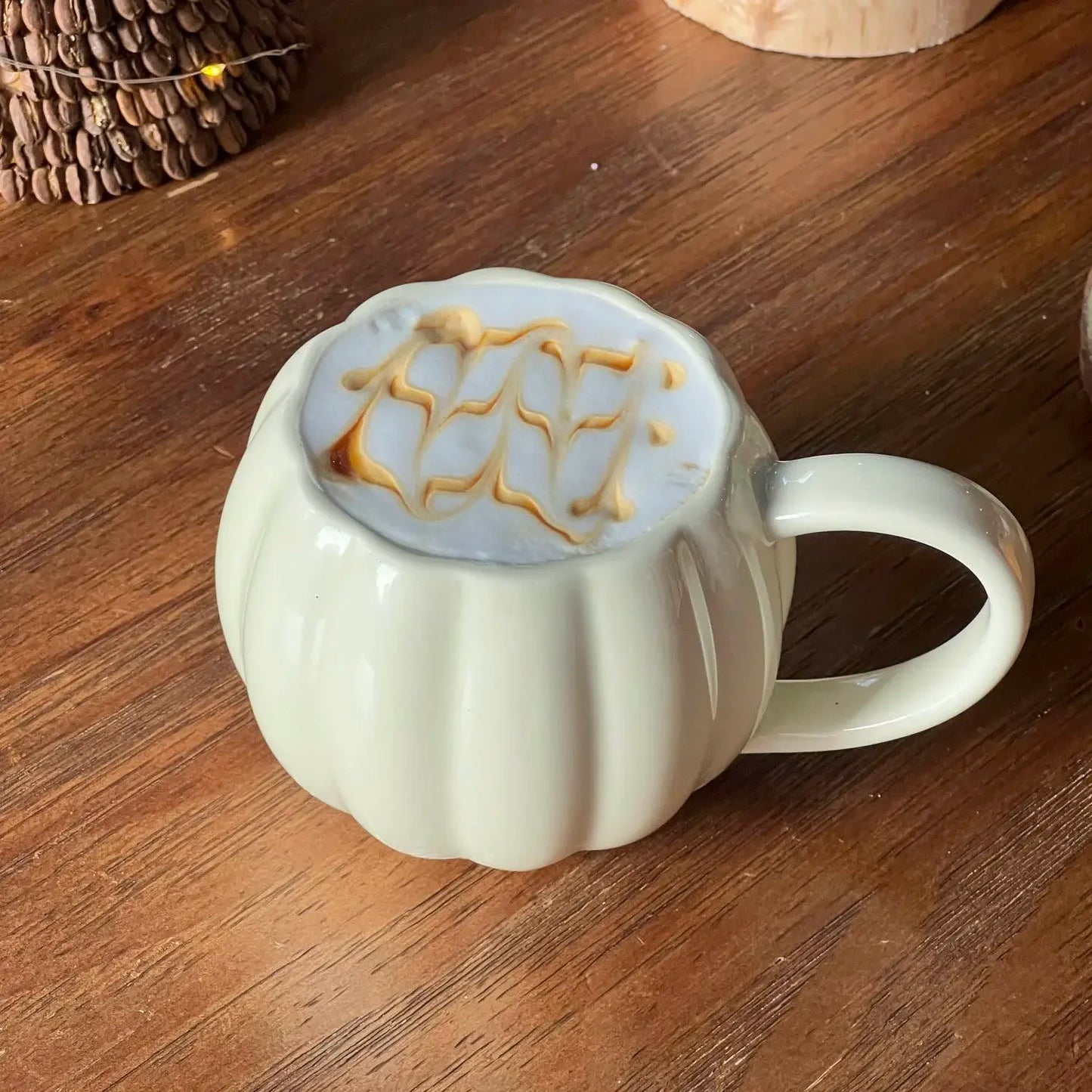 Halloween Ceramic Cup - Pumpkin Shaped