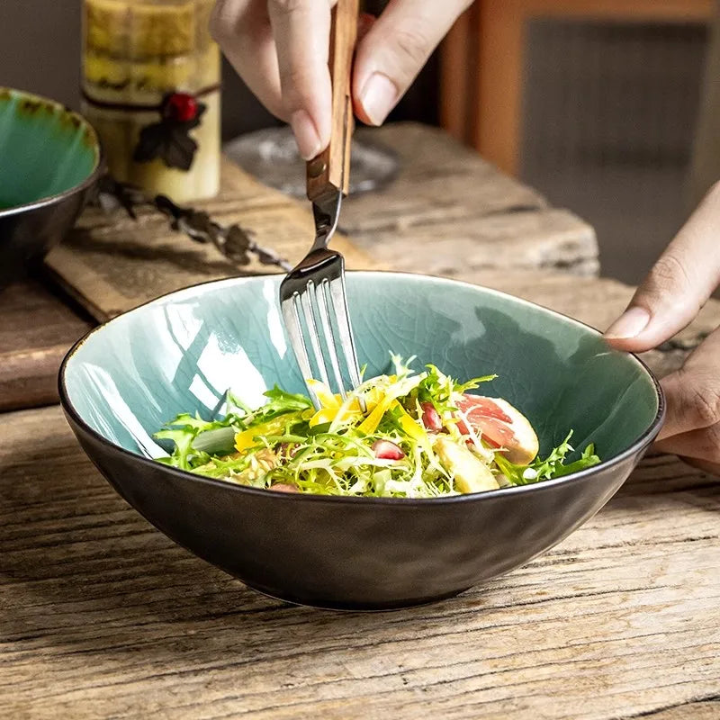 7-Inch Kiln-Glazed Ceramic Bowl for Ramen, Ice Cream, and More