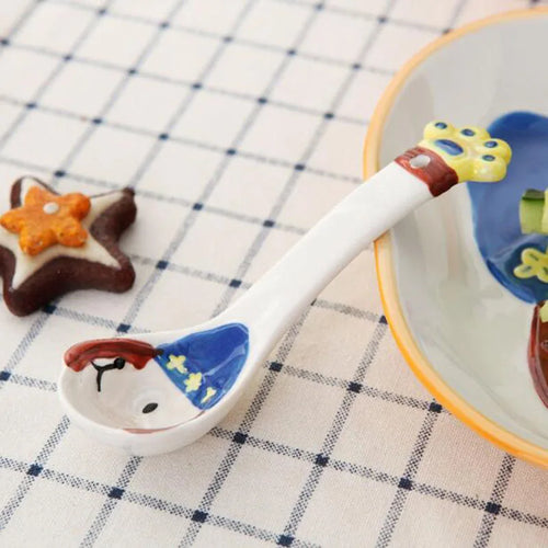 4Pcs/Set Ceramic Pet Design Spoon