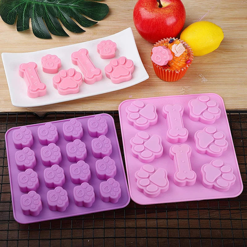 Cat & Dog Paw Shape Silicone Molds