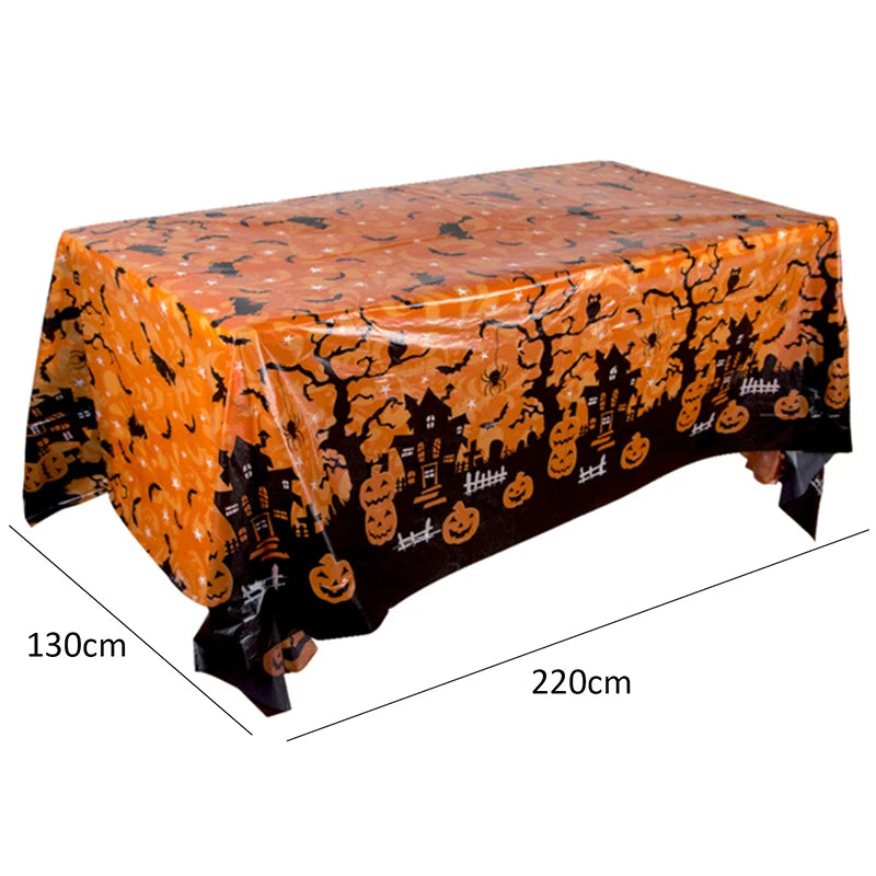 Halloween Decoration Tablecloth - Plastic Folding