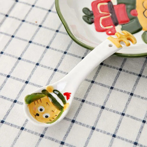 4Pcs/Set Ceramic Pet Design Spoon