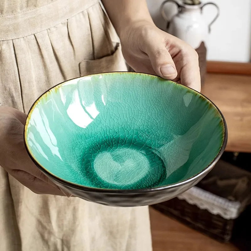 7-Inch Kiln-Glazed Ceramic Bowl for Ramen, Ice Cream, and More