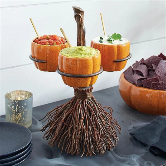 Halloween Pumpkin Snack Bowl Rack - Ceramic Cup