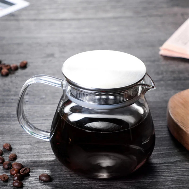 Stovetop Safe Clear Glass Teapot with Filter Lid Replacement