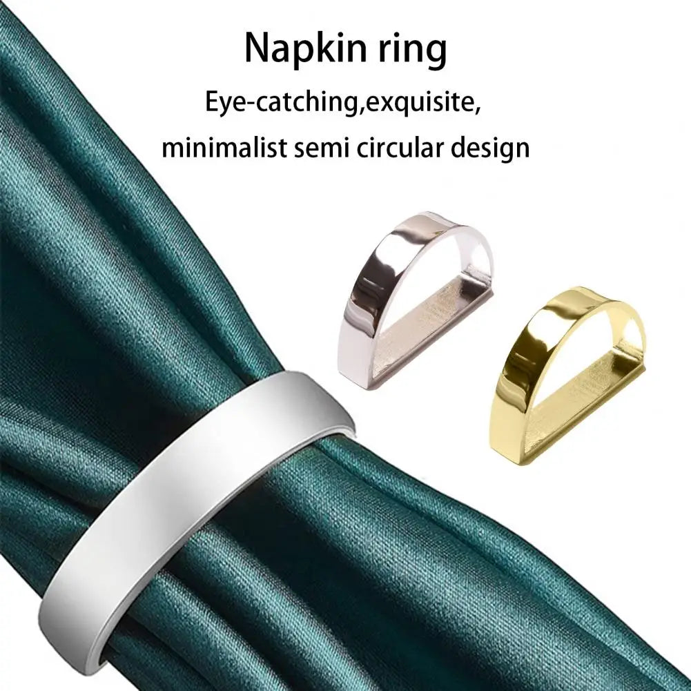 Elegant Christmas Napkin Ring Set – High Gloss Finish, 12-Piece