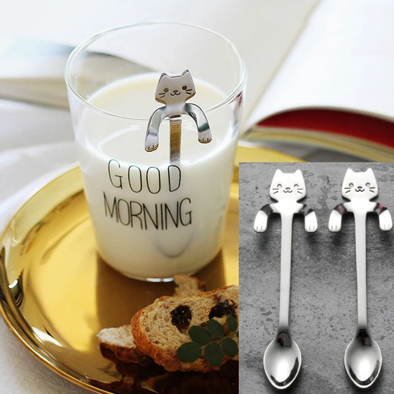 Cute Cat Design Stainless Steel Spoon