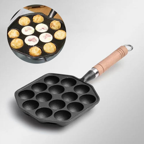 14 Holes Takoyaki Pan Nonstick Cast Iron