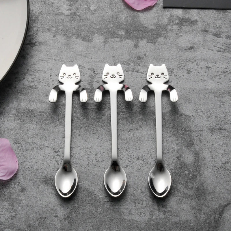 Cute Cat Design Stainless Steel Spoon