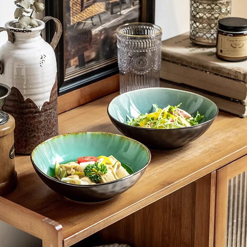 7-Inch Kiln-Glazed Ceramic Bowl for Ramen, Ice Cream, and More