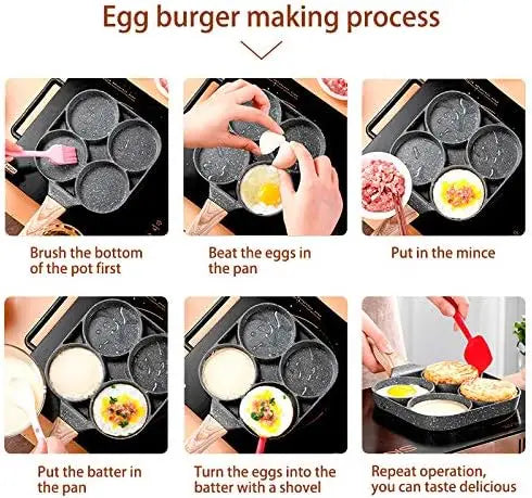 Frying Pan Nonstick - Pancake/Egg Pan 4 - Hole