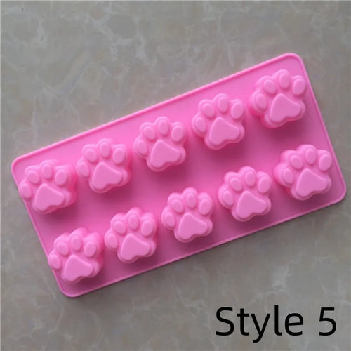 Cat & Dog Paw Shape Silicone Molds