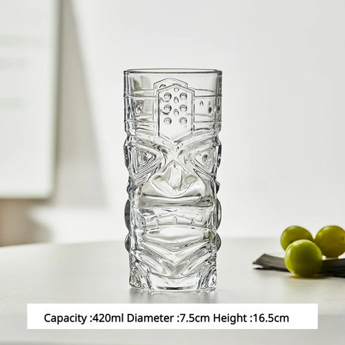 420ml Halloween Tiki Glass Cups - Cocktail Drinking Glasses