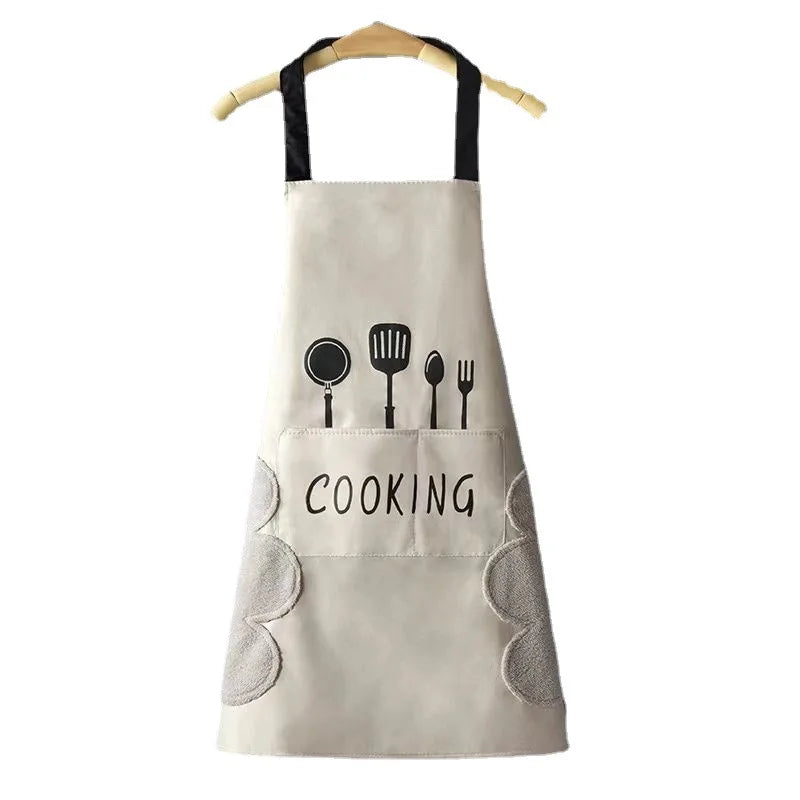 Hand Wiping Oil Proof and Waterproof Kitchen Apron