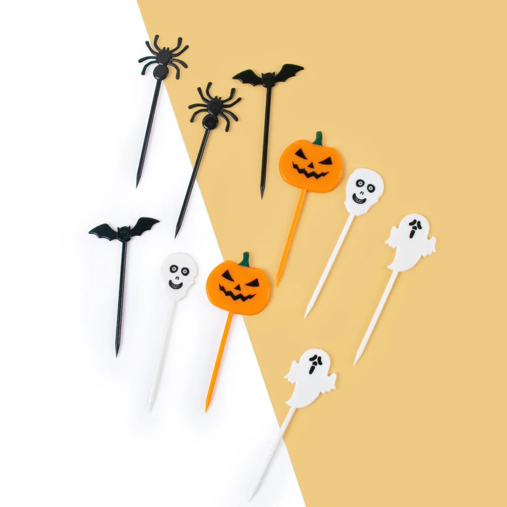 10/20pcs Plastic Halloween Toothpicks - Cupcake Topper