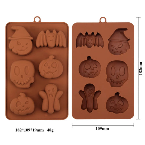 Creative Pumpkin & Ghost Silicone Chocolate Mold