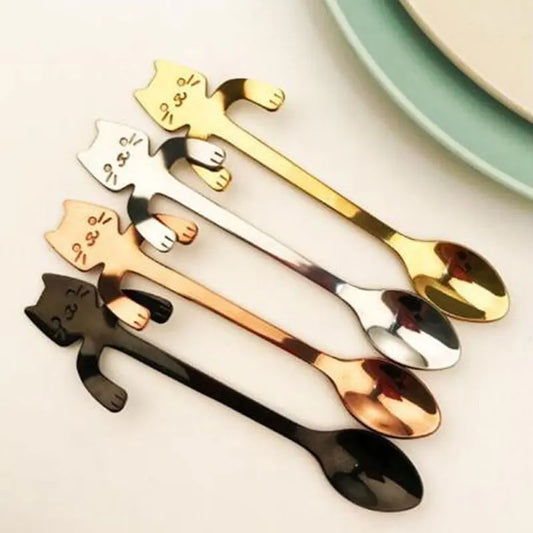 Cute Cat Design Stainless Steel Spoon