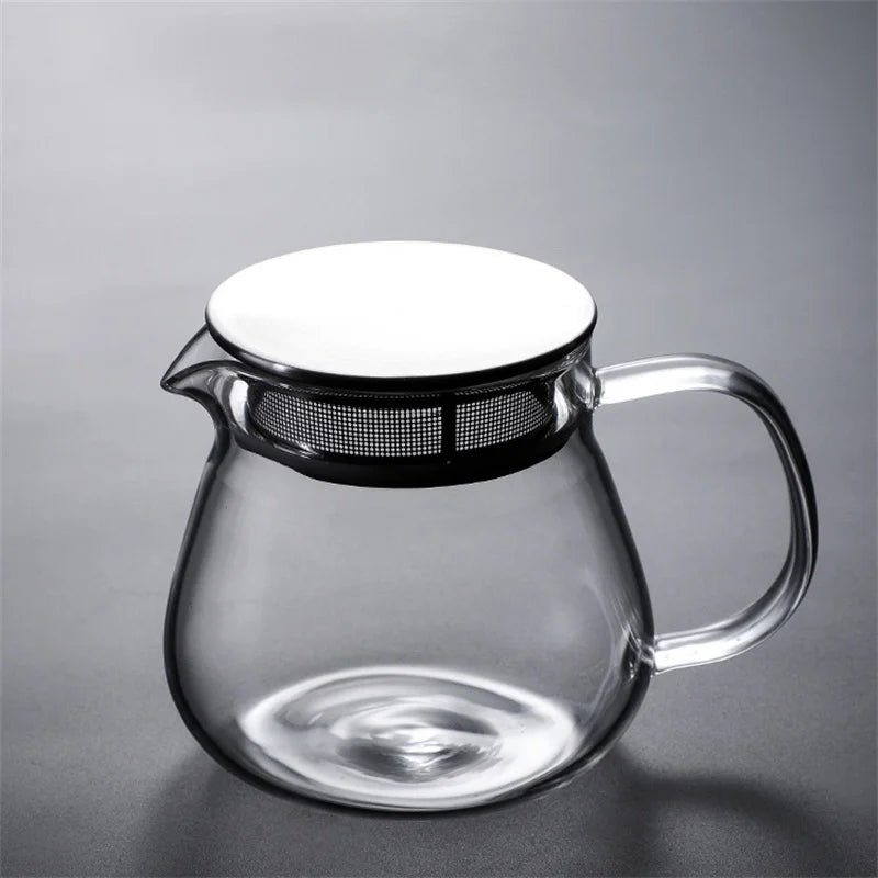 Stovetop Safe Clear Glass Teapot with Filter Lid Replacement