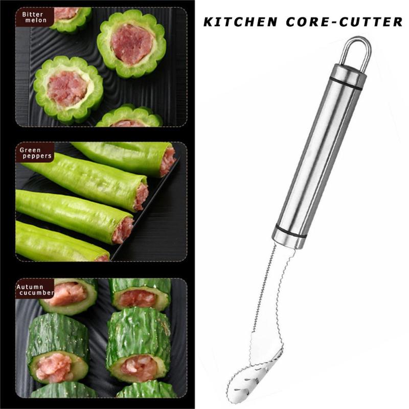 Stainless Steel Curved Chili Corer Knife