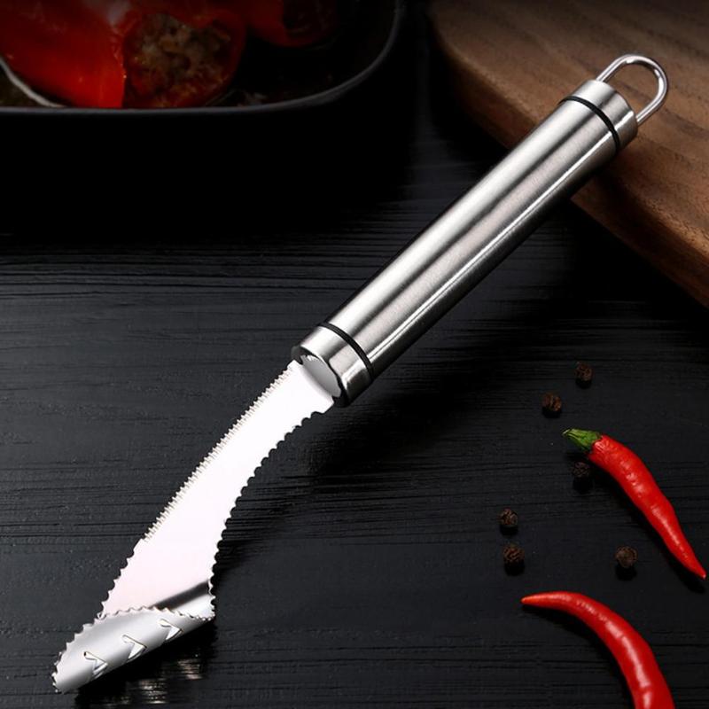 Stainless Steel Curved Chili Corer Knife