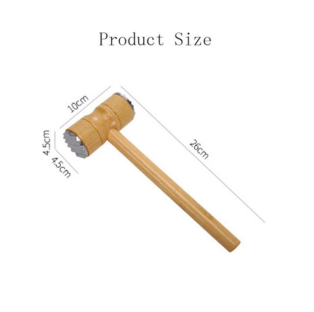 Wooden Double - Sided Meat Hammer