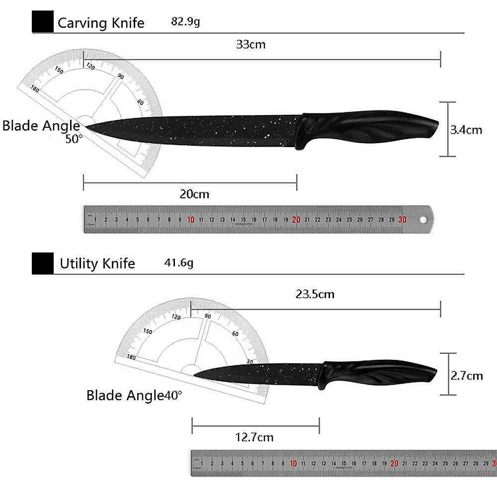 17 Pc Knife Set with Block & Sharpener