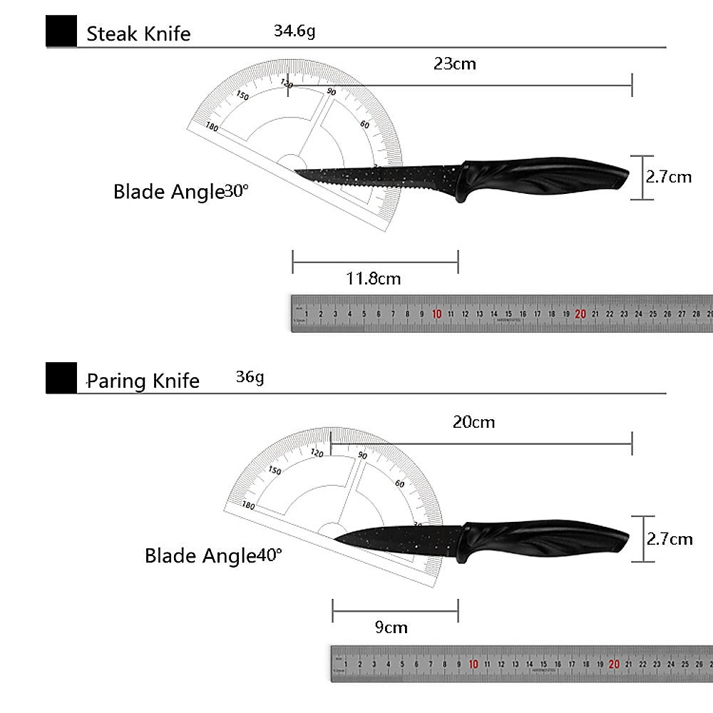 17 Pc Knife Set with Block & Sharpener