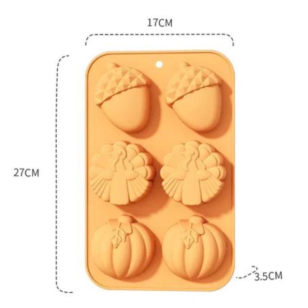 Pumpkin Shaped Silicone Baking Molds - Halloween Designed