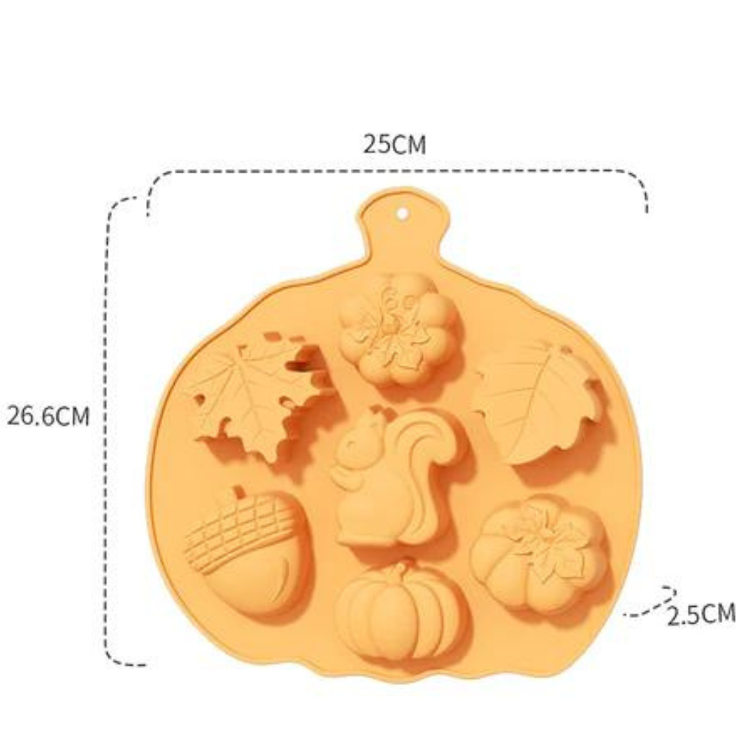 Pumpkin Shaped Silicone Baking Molds - Halloween Designed