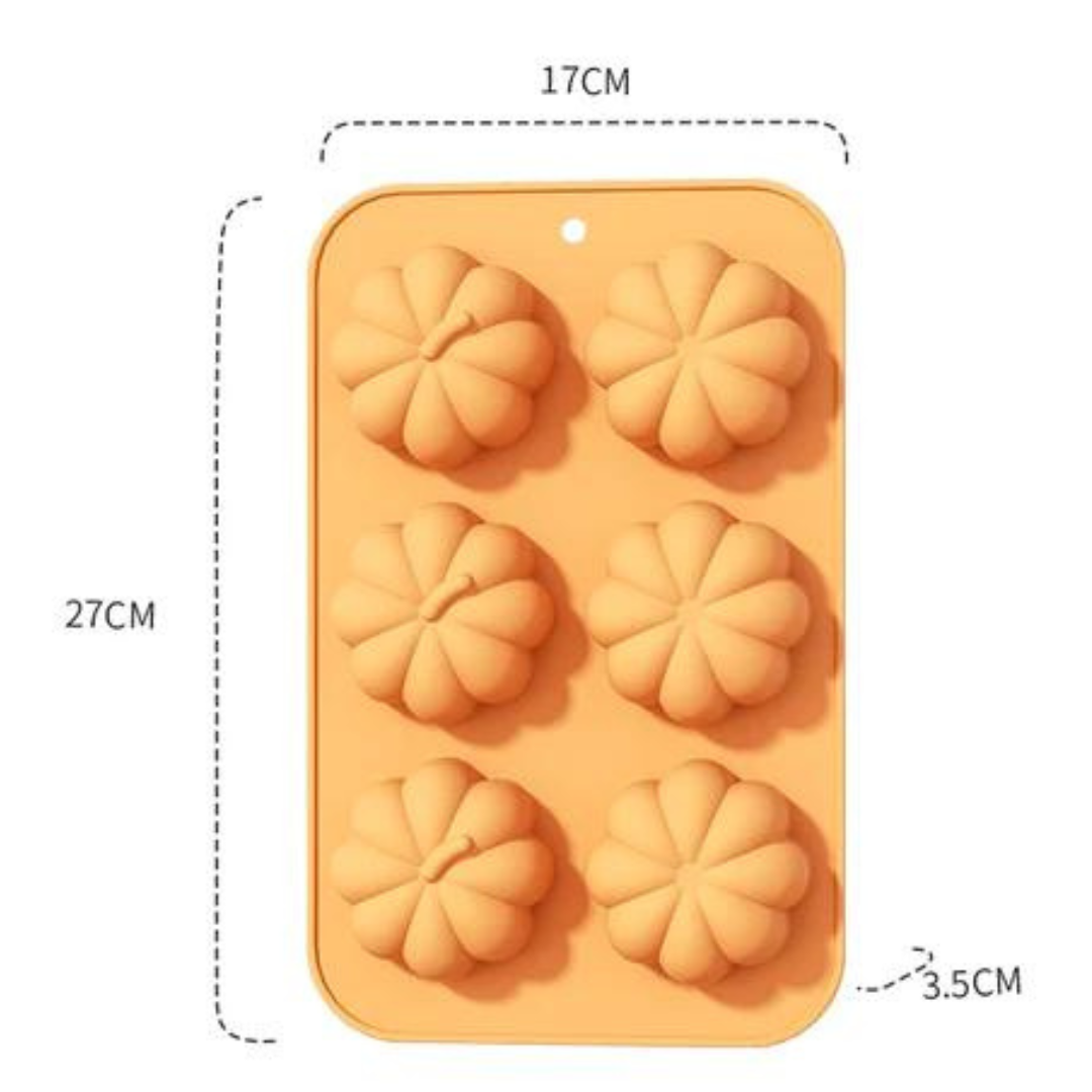 Pumpkin Shaped Silicone Baking Molds - Halloween Designed