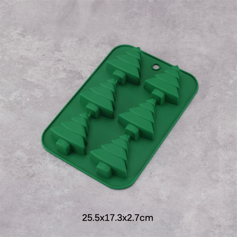 1Pc Christmas tree Silicone Fondant Molds Resin Mold Baking Accessories Christmas Wedding Cake Decorating Tools