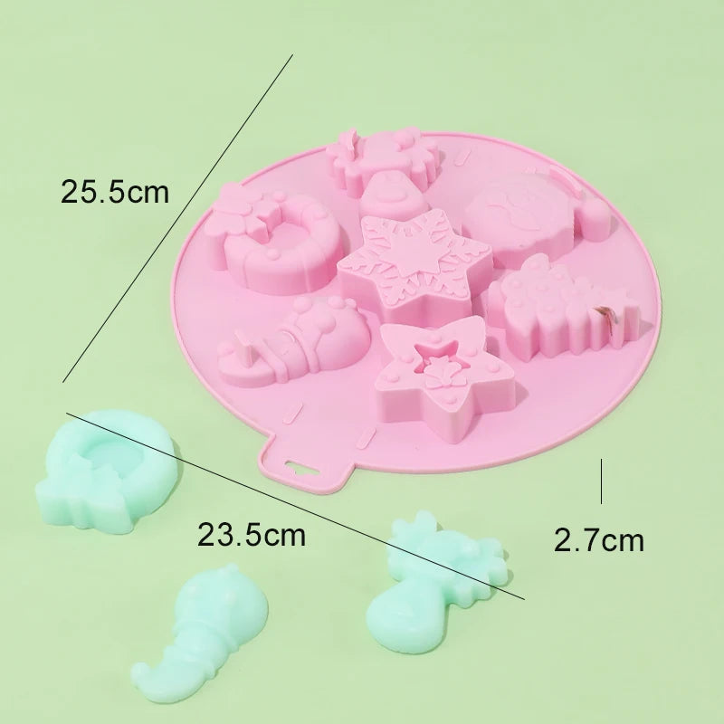 1Pc Christmas tree Silicone Fondant Molds Resin Mold Baking Accessories Christmas Wedding Cake Decorating Tools