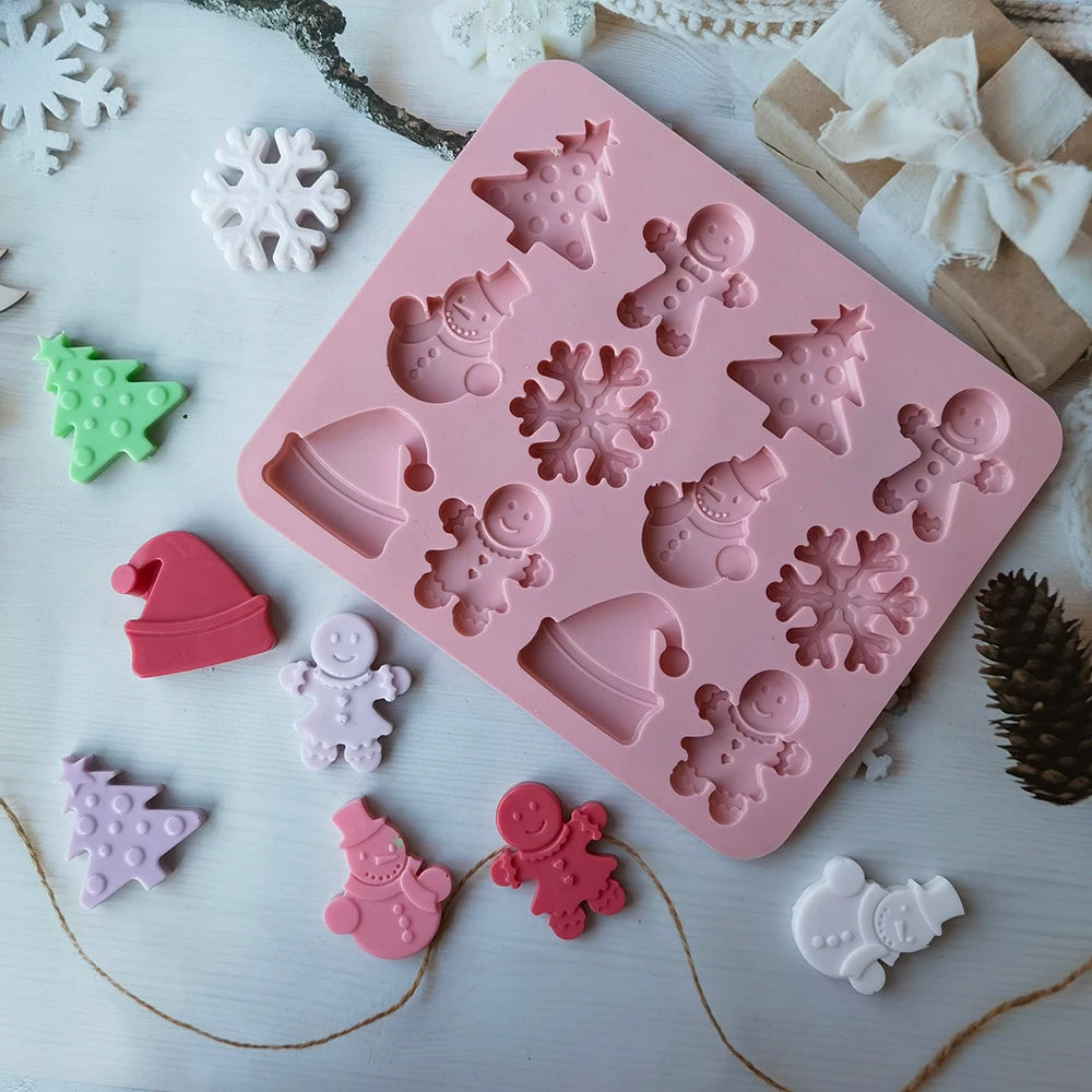 1Pc Christmas tree Silicone Fondant Molds Resin Mold Baking Accessories Christmas Wedding Cake Decorating Tools