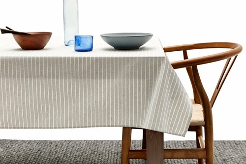 Tablecloth - casual blue-gray and natural cotton