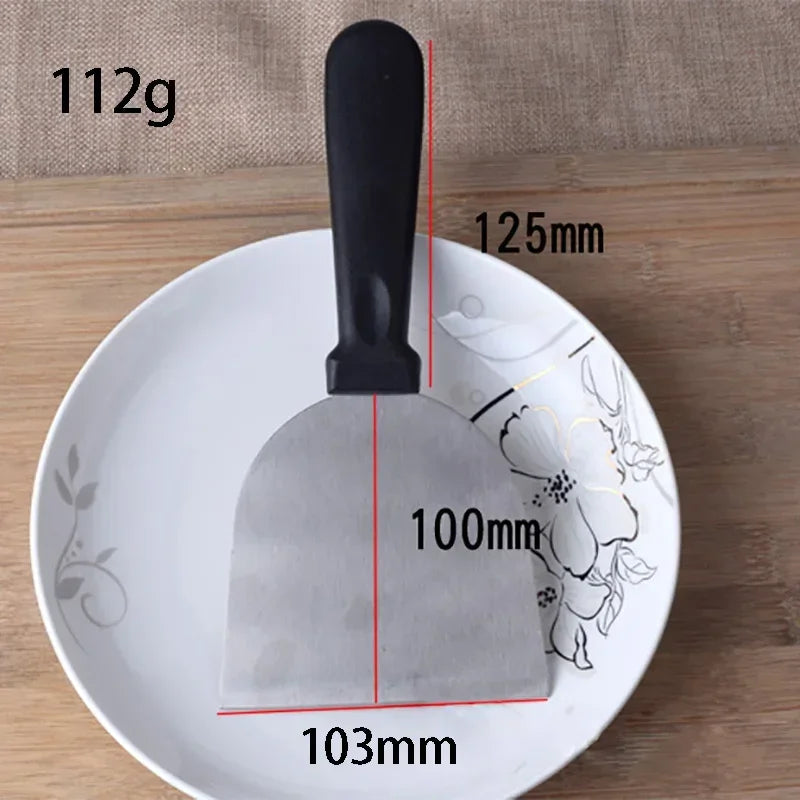 Stainless Steel Pizza Peel Pancake Spatula Dough Cutter Restaurant Teppanyaki BBQ Tools Steak Fried Shovel Kitchen Utensils