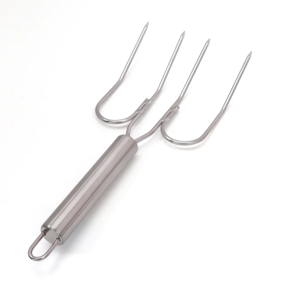 Turkey Lifter Forks Set of 2 Stainless Steel Poultry Lifters Turkey Claws Carving Fork Kitchen BBQ Meat Tools