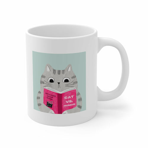 Cat Vs. Human Funny Mug