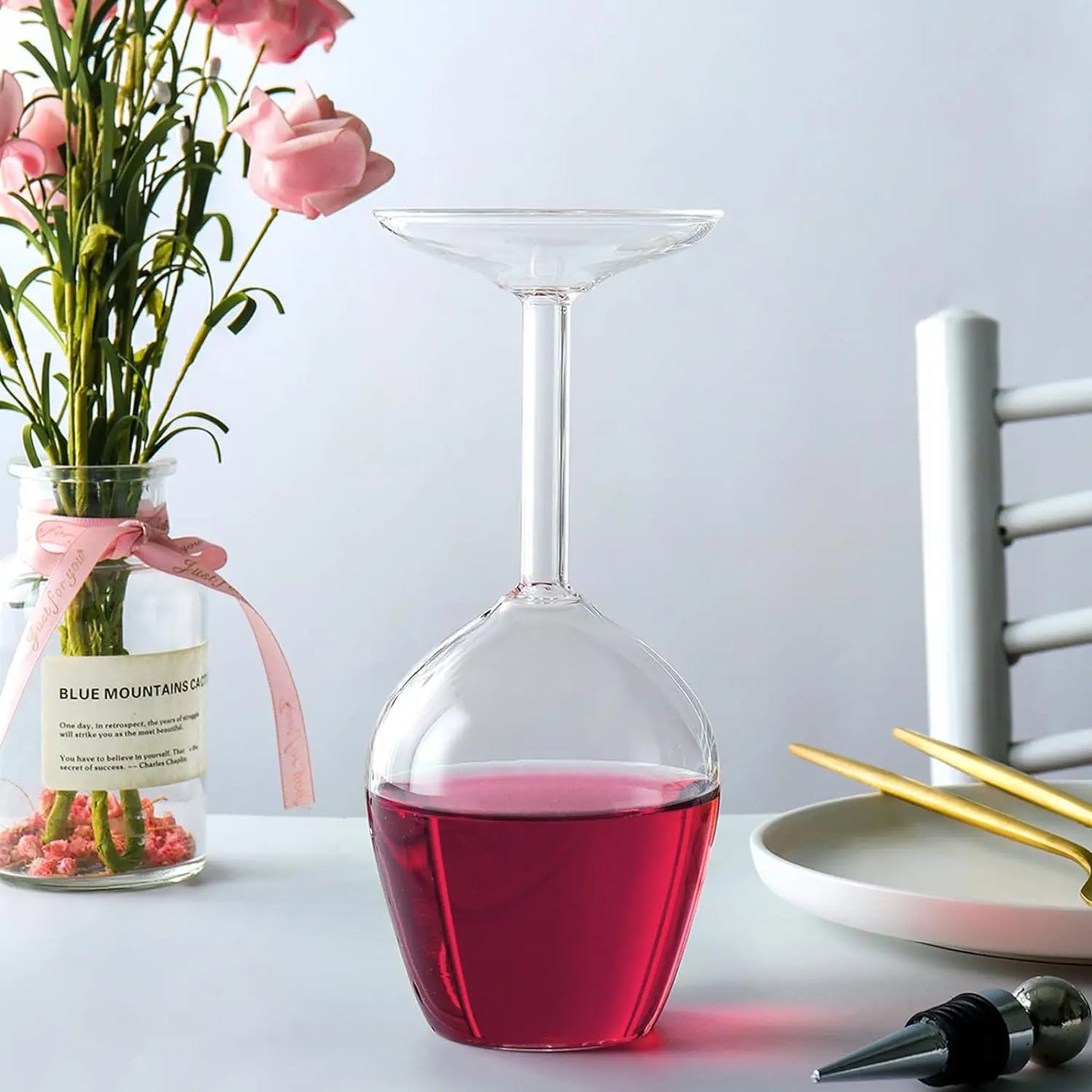 Upside Down Wine Glass Shaped - Decanter