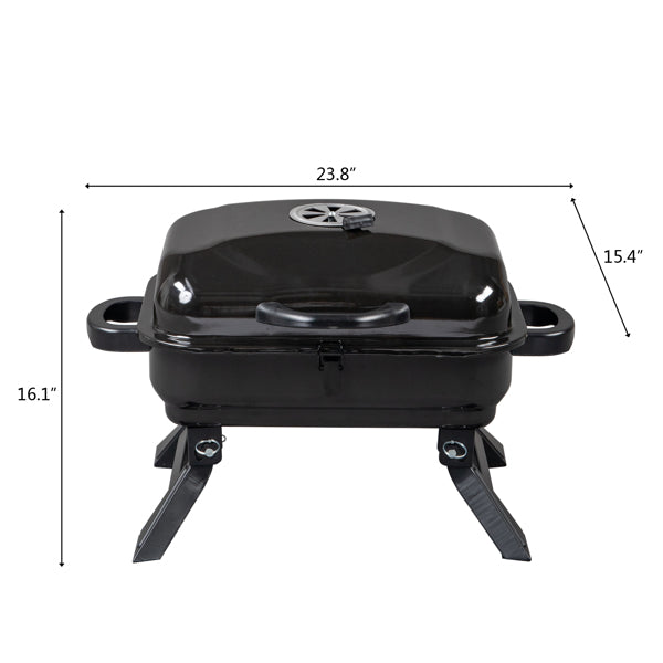 Portable Charcoal Grill/BBQ and Smoker with Lid