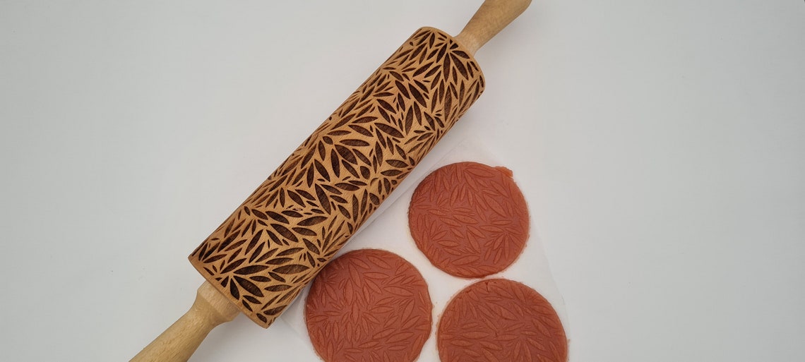 Leaf Patterned Rolling Pin