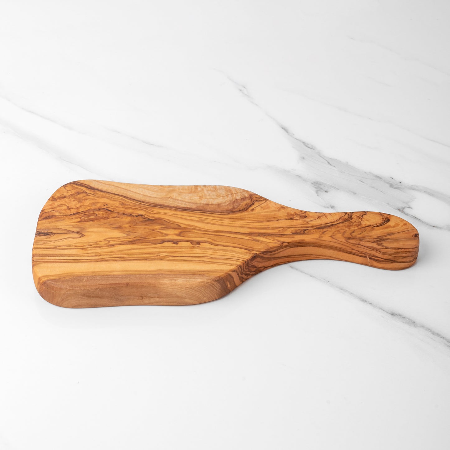 Handmade Olive Wood Rectangular Cutting Board with Handle