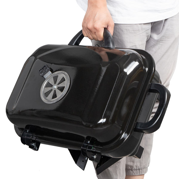 Portable Charcoal Grill/BBQ and Smoker with Lid