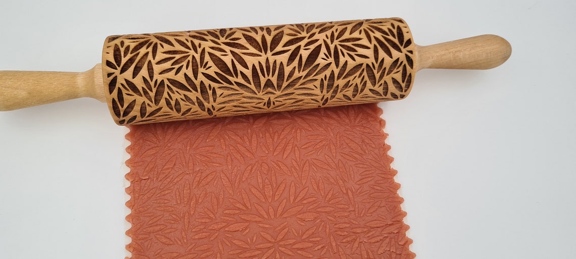 Leaf Patterned Rolling Pin