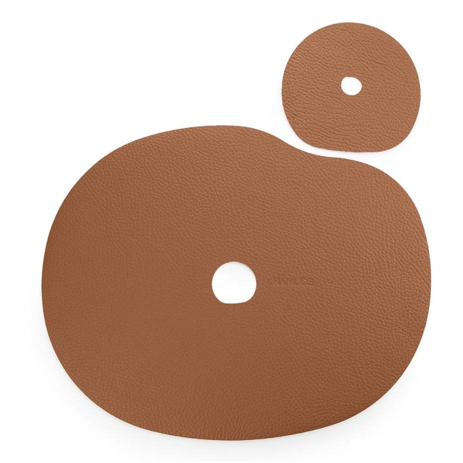 leather placemat and coaster